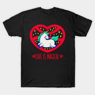 Love is Magical with Unicorn T-Shirt